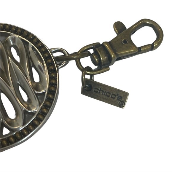 CHICO’S ADJUSTABLE METAL STATEMENT BELT **NWOT** - Picture 8 of 9